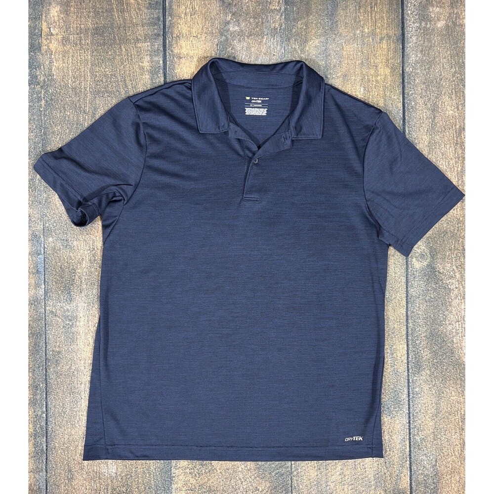 Men’s Size Medium Tek Gear Dry Tek Blue Polo Shirt!